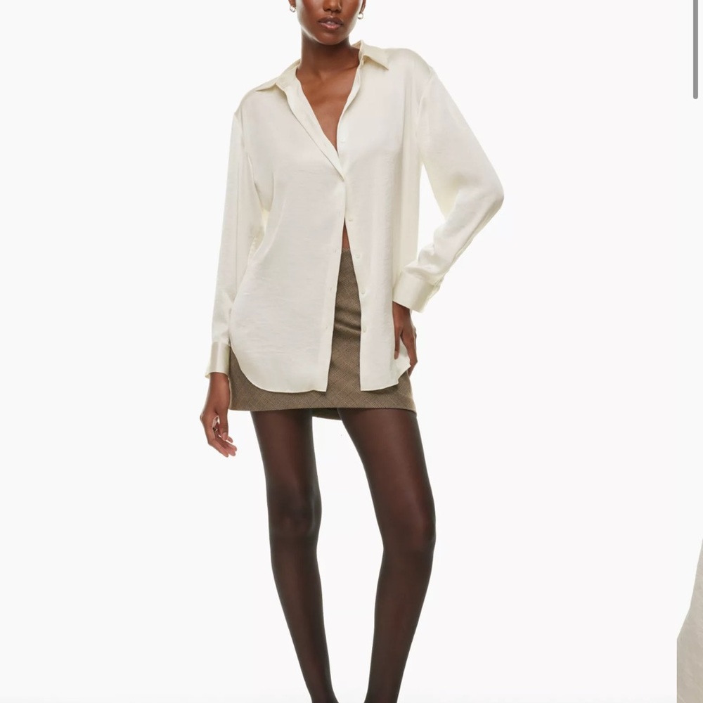 Satin Wilfred button down shirt white